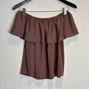 Wilfred Off-Shoulder Brown Women's blouse Top